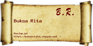 Buksa Rita névjegykártya